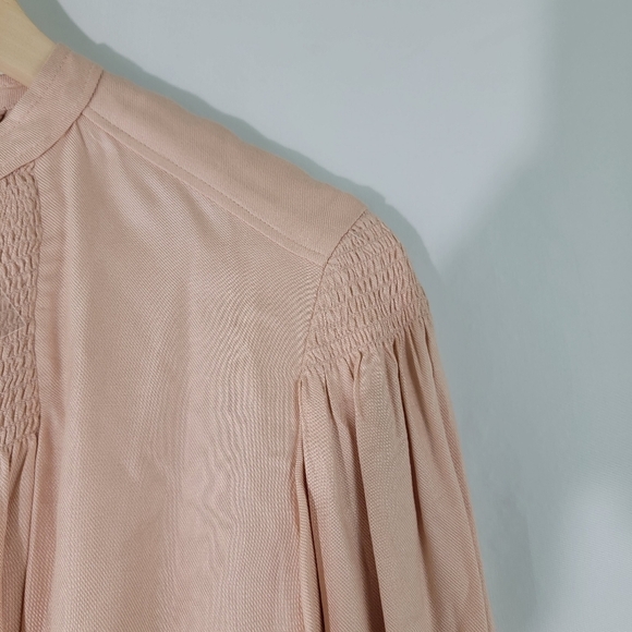 NWT REBECCA TAYLOR LS Twill Blouse in Ballet Size S 100% Viscose Button-Front - Picture 5 of 12